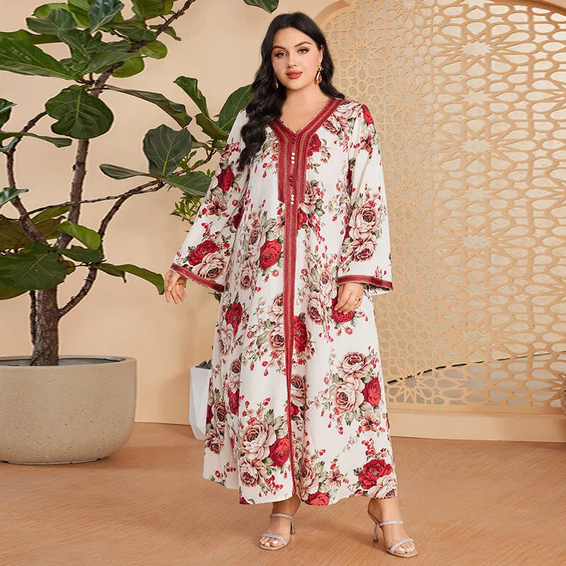 Floral Kaftan - Kaftan Morokko