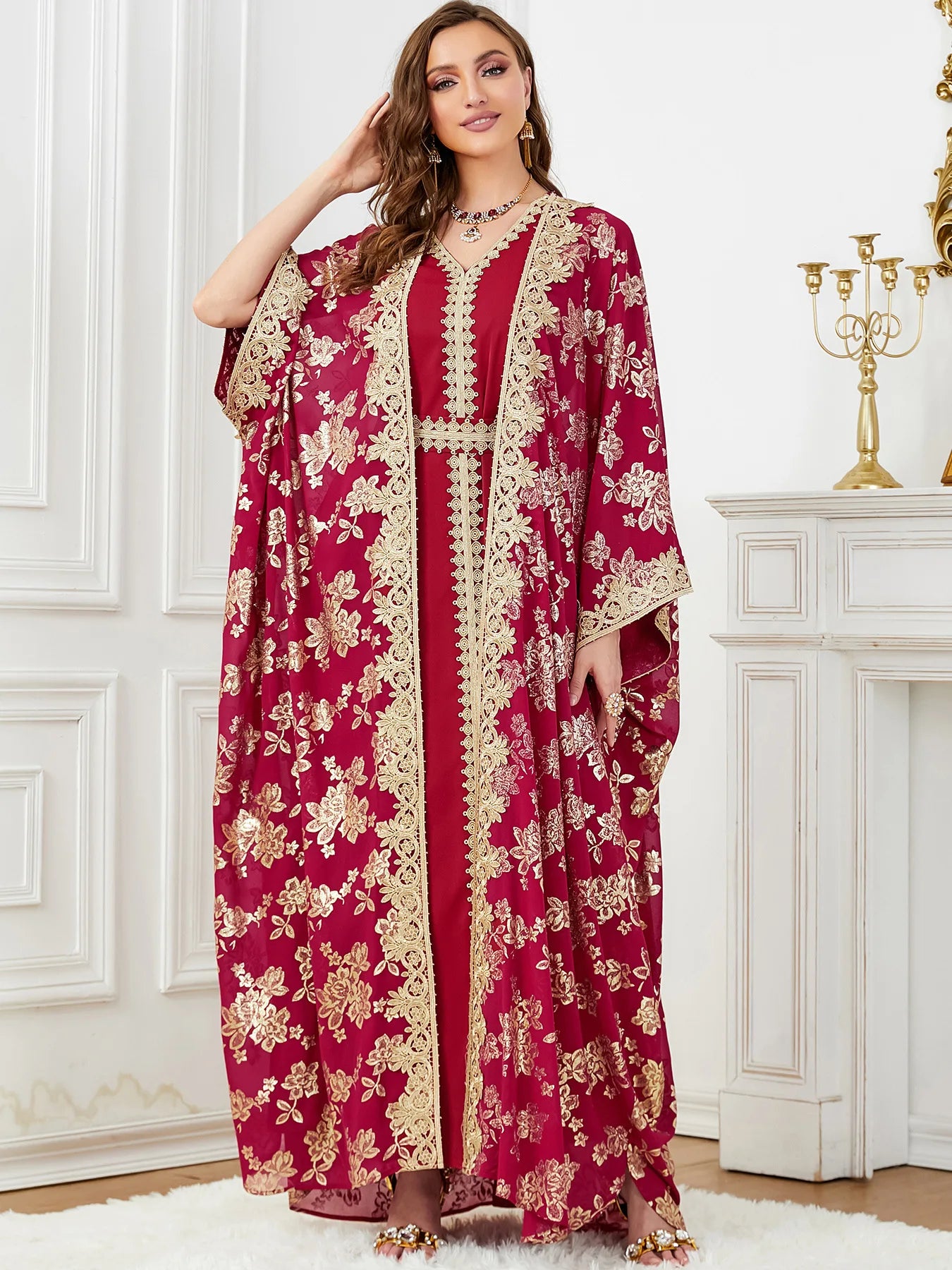 Kaftan Rot - Kaftan Morokko