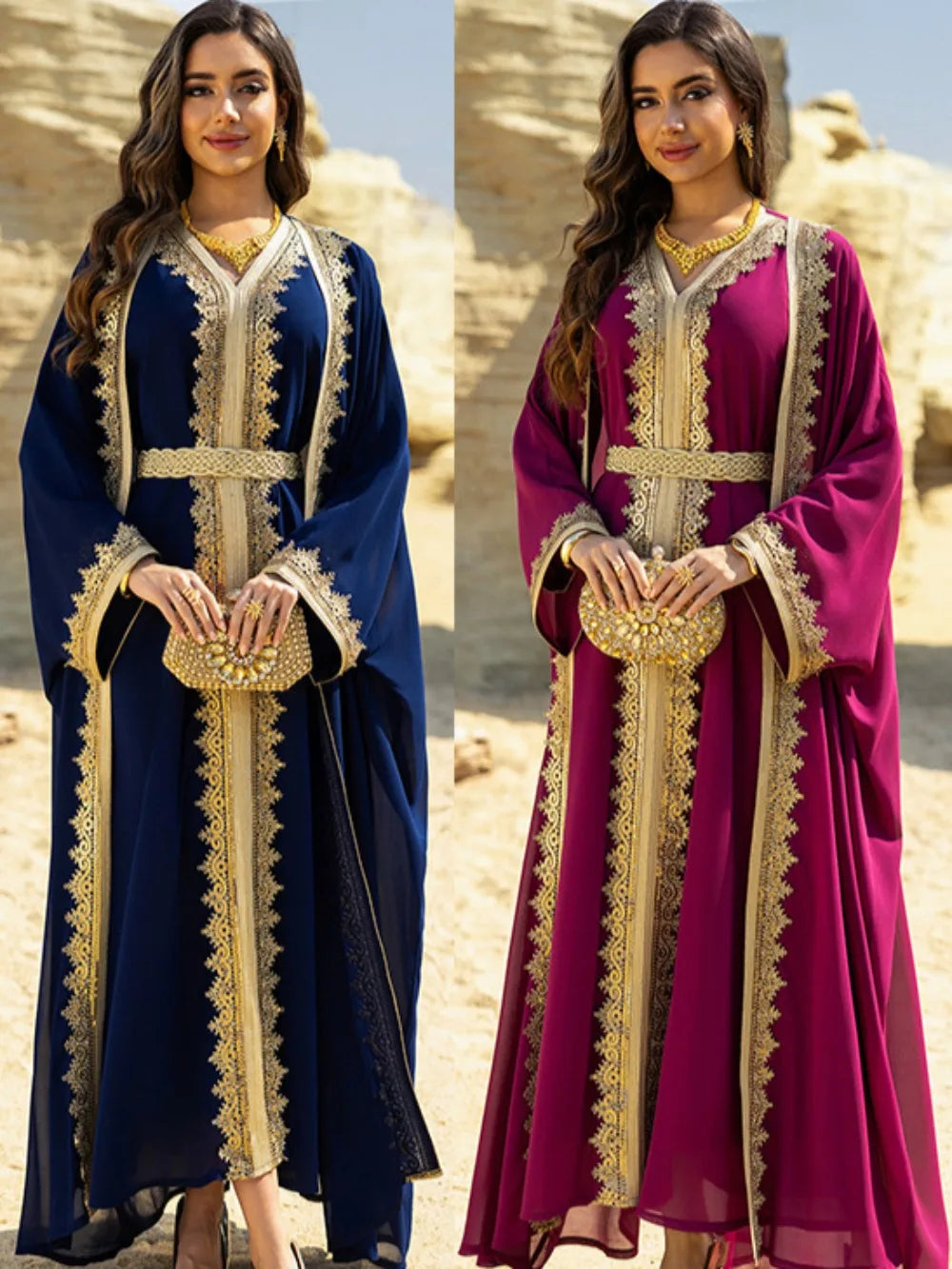Bestickter Kaftan - Kaftan Morokko